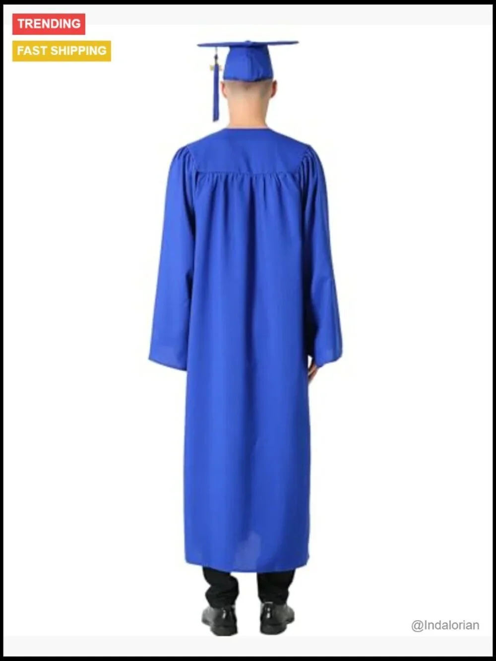 Matte Graduation Gown Cap Tassel Set with 2026 Charms